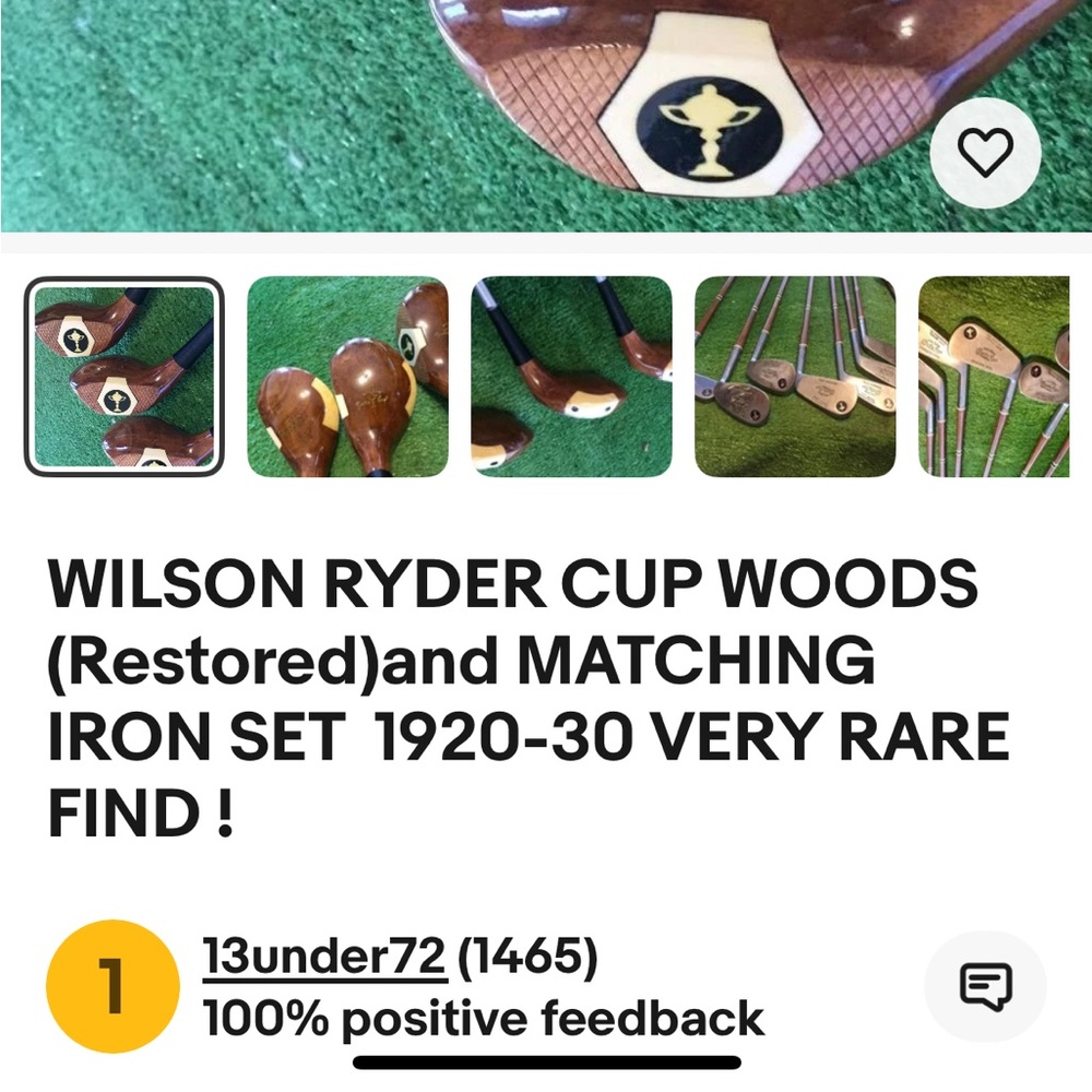 Antique RYDER CUP Golf Club WOODS and Iron set ! Ultra RARE ! 1920-30 Irons L@@K